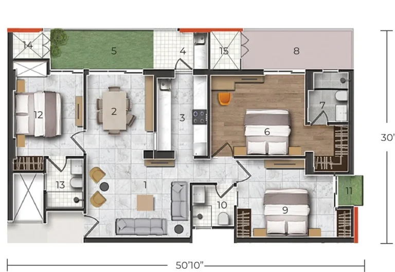 3+ BHK