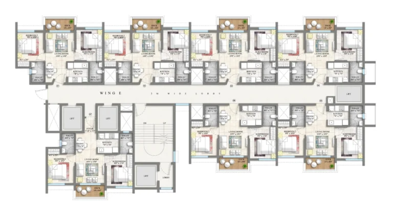 Floor Plan - Tower 3 | Wing E